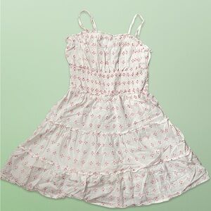 Jessica Simpson Summer Short Dress Spaghetti Straps Smacked Waist Size Small